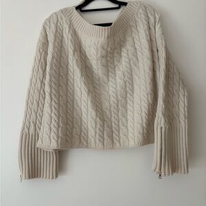 Cream Cable Knit Sweater